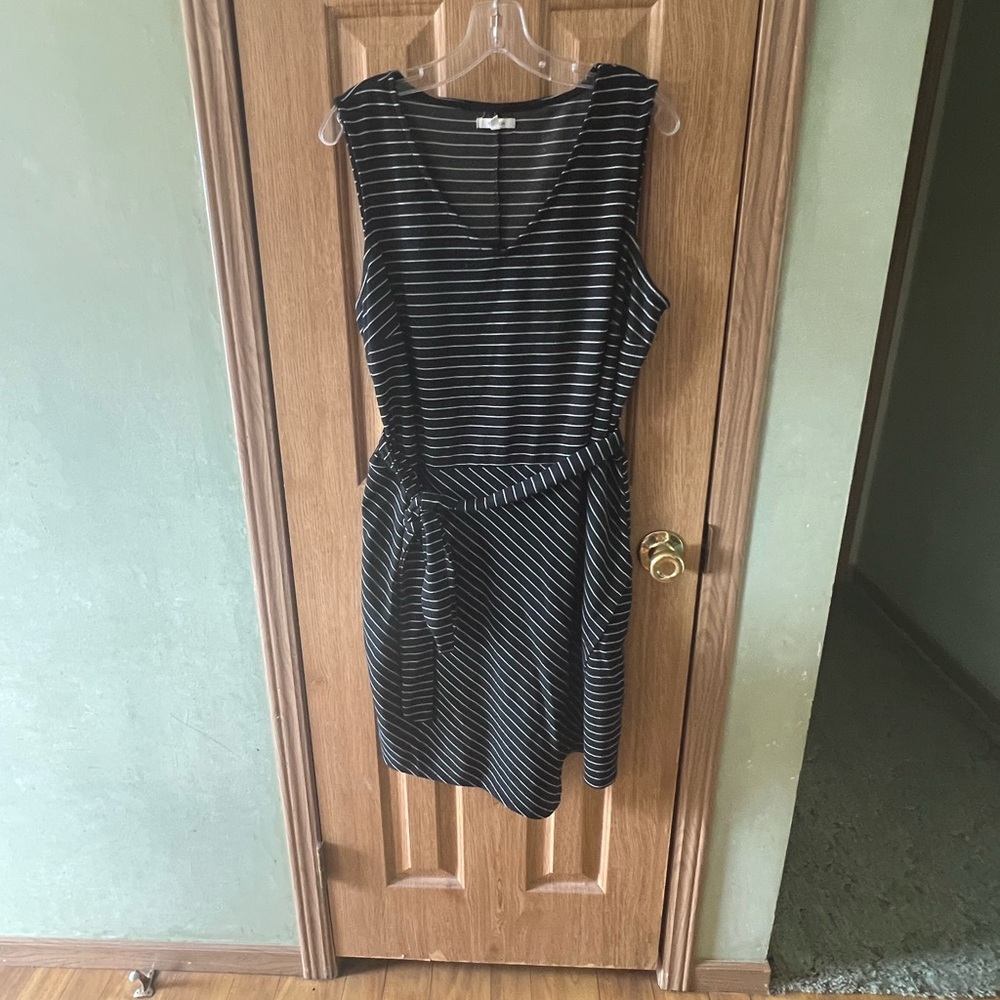 Maurices Black and White Striped Mini Dress